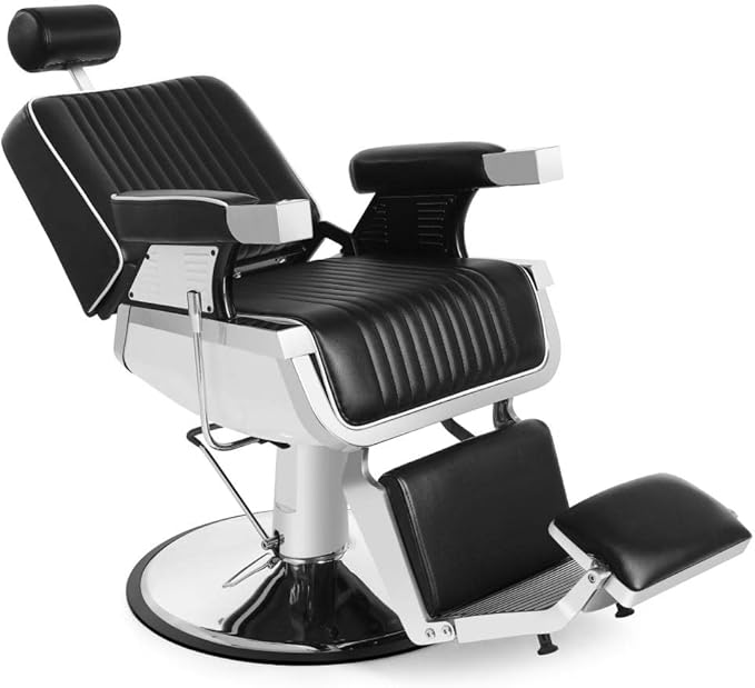 Artist hand Barber Chair Barbershop Chairs Hydraulic Recline Barber Chairs Salon Chair for Hair Stylist Tattoo Chair Barber Salon Equipment(Black1)