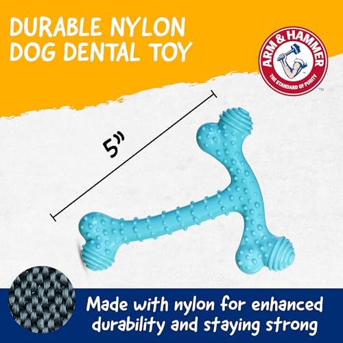 Arm & Hammer Nubbies T-Bone Dental Dog Chew Toy, Peanut Butter Flavor