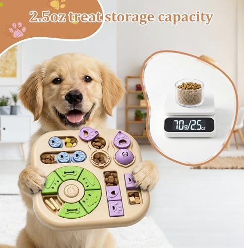 Interactive Dog Puzzle Toys for Smart Dogs - Mental Stimulation Puzzle Toys for Small & Medium Dogs, Treat Dispensing Dog Enrichment Toys for Beginner Dogs