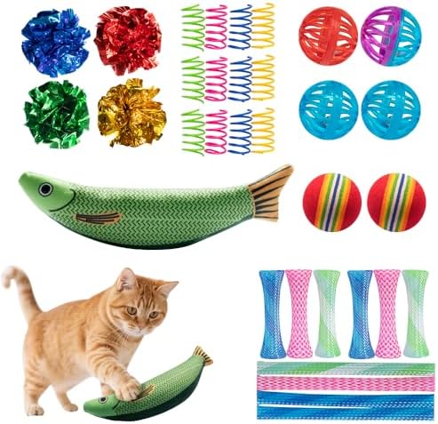 33-Pack Cat Toys for Indoor Cats & Kittens, Interactive Cat Toy