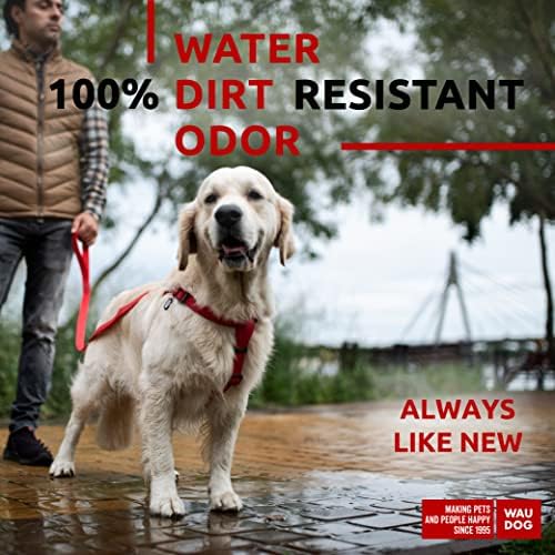 WAUDOG Waterproof Dog Harness with QR Code Tag & Metal Clasp