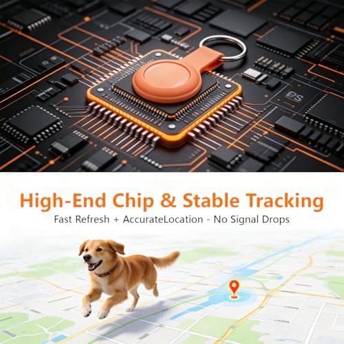 Pet GPS Tracker: A Smart Collar with Real-Time Location Tracking—Ns in Real Time. Compatible with Android and iOS | Silicone Protective Case with Metal Ring, 1-Minute GPS Updates, 1-Year Replaceable Battery, IPX7 Waterproof