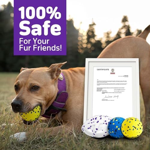 Kimee Dog Balls Tennis Balls Dog Chew Toys for Aggressive Chewer 3Pcs 5.3''