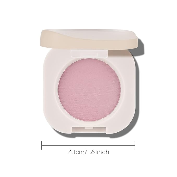 KYDA Pink Matte Eyeshadow Single, Multiuse Eyeshadow for Eyes and Cheeks, Buildable Matte Color Mini Eyes Makeup, Ultra-fine Lightweight, Crease-proof High Pigmented Formula, Half Pink