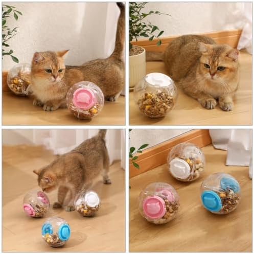 3pcs Treat Dispensing Dog and Cat Interactive Food Dispenser Balls, Abs Material for Playing and Reward, Cleaning Teeth Functional Features