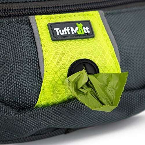 Removable Accessory Pouch for Hands Free Leash, Two Zippered Pockets, Poop Bag Dispenser, Breathable Mesh with Padding
