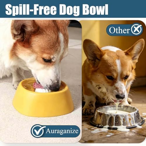 Slow Feeder Dog Lick Bowl with Rolling Ball, Dog Enrichment Toy