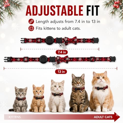 Cat Tracker GPS for Android, Pet GPS Tracker Collar for Cats No Subscription, IP67 Waterproof Cat Collar with Tracker Compatible with Google Find Hub – Replaceable 1-Year Battery, Android Only (Red)