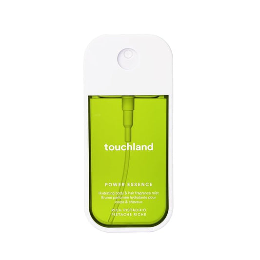 Touchland Power Essence Hydrating Body & Hair Fragrance, Rich Pistachio, 2 FL. OZ. Travel Size Body Mist