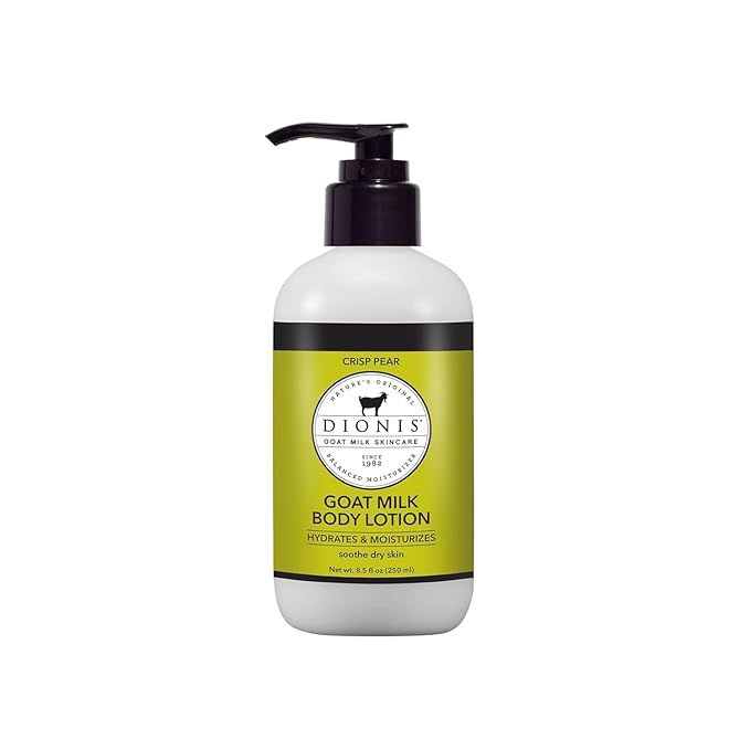 Dionis Goat Milk Crisp Pear Hand & Body Cream and Body Lotion Limited Edition Gift Bundle (Pack of 2)