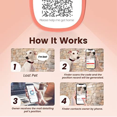Pawaii Dog ID Tag, Silent Silicone QR Code Tag, Scan Alerts, No App, 1 Pack