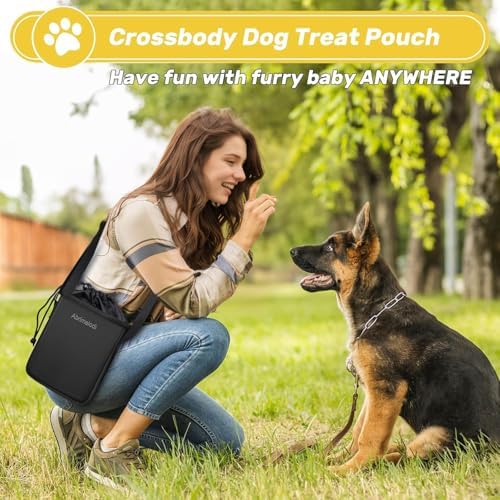 6 Set Dog Travel Bag, Large Pet Travel Kit for Supplies, Black