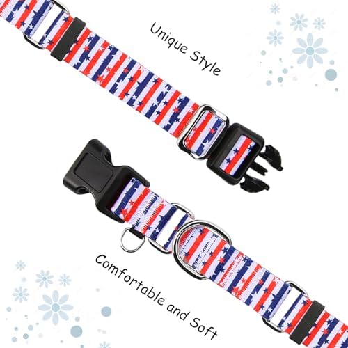 American Flag Martingale Dog Collar 4th of July Patriotic, Small