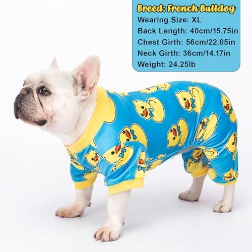 4 Pack Dog Pajamas Soft Lightweight Dog Recovery Suit Onesie Clothes for Small Medium Large Female Pet Boys Girls Dogs CatsS (Back: 7",Chest: 11.8", 2.5-5lbs)