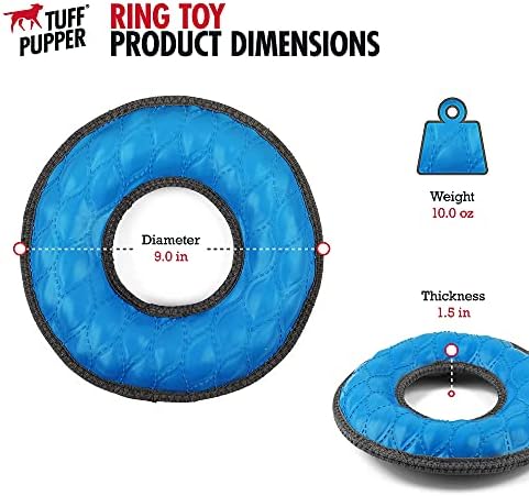 Tuff Pupper SuperChewy Tough Floating Dog Water Toy Strong Natural Rubber | Great Dog Fetch Toy | Pool Swimming Toy for Puppy| Durable Training Toy for Non-Aggressive Chewers