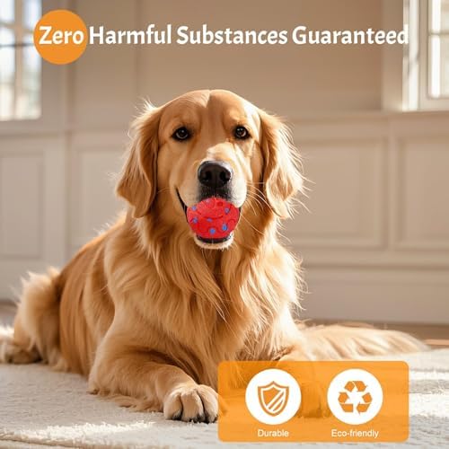 Interactive Dog Ball Toy, Automatic Moving & Rolling Dog Toy Motion Activated Smart Dog Toy Ball for M/L Dogs, USB Rechargeable, E-TPU Pet Toy for Indoor & Outdoor Dogs
