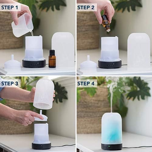 Airome Sloth Medium Essential Oil Diffuser|100 mL Humidifying Ultrasonic Aromatherapy Diffuser 8 Colorful LED Lights, Intermittent & Continual Mist, Auto Shut-Off