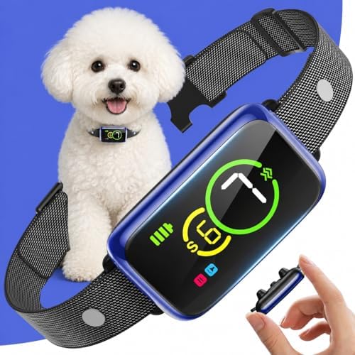 Dog Bark Collar for Dogs – Smart Barking Collar with Sound & Vibration, AI Detection Anti Barking Device for Dogs, 21-Day Battery, Lightweight for Small Medium Large Dogs