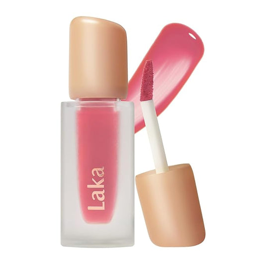 Laka Fruity Glam Tint, 4.5g/0.15oz, Glowing Lip Stain with Wide Color Spectrum, Hydrating & Lightweight Texture, Buildable Color, Non-Sticky, Vegan, K-Beauty (#135 Hippie)
