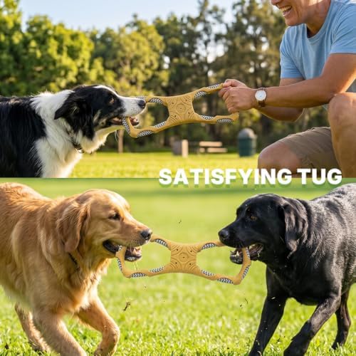 Tug of War Dog Toy, Interactive Dog Toys, Dog Chew Toys, Yellow