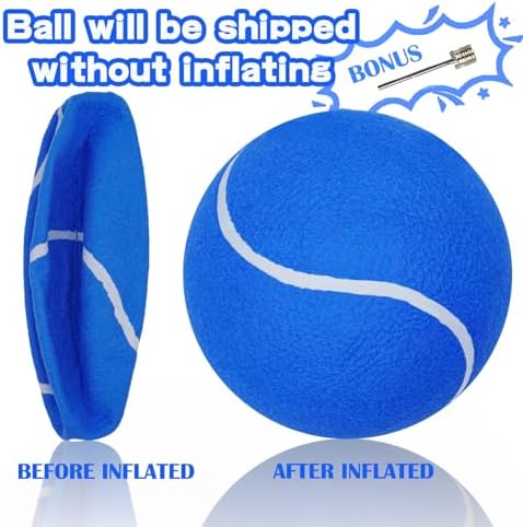 Banfeng Big Tennis Ball for Dogs, Giant Dog Tennis Ball Toy Large Outdoor Sports Gift for Small Medium Large Dog (Blue, 9.5 inch)