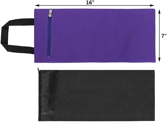 TOPTIE 2 Pack Yoga Sandbag Weighted Bag for Fitness Yoga Bolster, Unfilled Sandbag 16 x 7 Inch