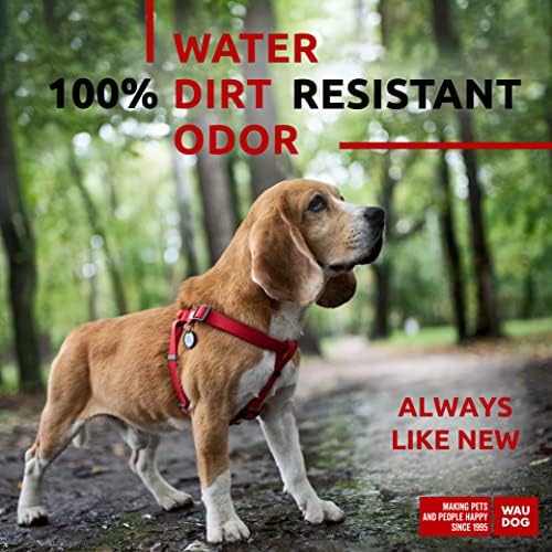 WAUDOG Waterproof Dog Harness with QR Code Tag & Metal Clasp