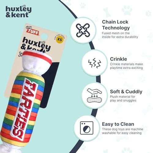 Huxley & Kent Tiny Tuff Plush Dog Toy, Farties