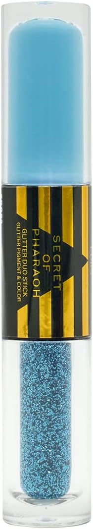 EBIN NEW YORK Secret of Pharaoh Glitter Duo Stick Egyptian Sky | Dual-Ended Primer & Glitter Face Makeup Stick | Creamy Long-Lasting Shimmer Finish | Vegan & Cruelty-Free