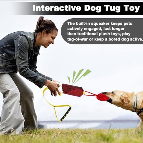 ETIAL Interactive Dog Tug Toy,Indestructible Dog Toys for Aggressive Chewers,Tough Squeaky Dog Rope Toys for Training,Tug of War Dog Toy Balls for Medium & Large Dogs (Eagle)