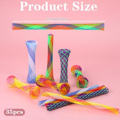 35Pcs Cat Spring Toys, Kitten Tube Toy Indoor Interactive Cat Toys, Colorful Cats Chew Toy Telescopic Foldable Plastic Coil for Pet to Chase Scratch Bite Pounce