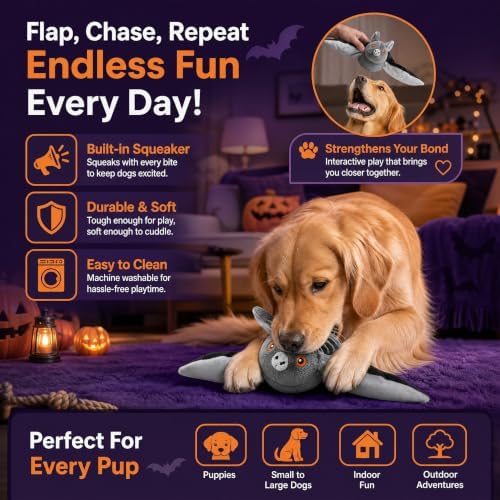 Flying Bat Toy for Dogs & Cats, Flapping Wings Interactive Pet Toy, 2Pcs