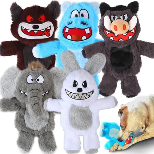 Bzonsmart Dog Squeaky Toys Plush Chew Toys for Small Medium Large Dogs