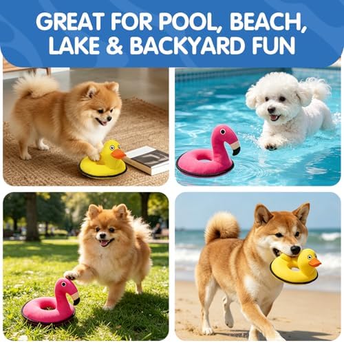 Floating Duck Dog Toy, Squeaky Water Pool Toy for Small Medium Dogs