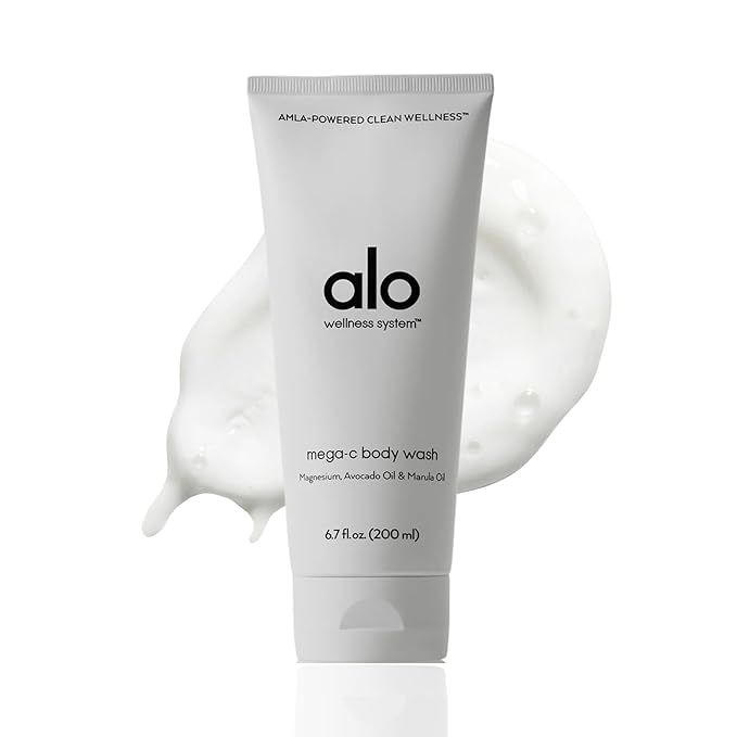 Alo Mega-C Body Wash | Nourishing Formula Made with Aloe, Vitamin E & Marula Oil | Infused with Magnesium | Citrus Scent | 6.7 fl. Oz