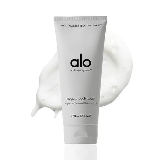Alo Mega-C Body Wash | Nourishing Formula Made with Aloe, Vitamin E & Marula Oil | Infused with Magnesium | Citrus Scent | 6.7 fl. Oz