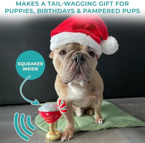 Haute Diggity Dog Puppermint Muttini Plush Dog Toy, Cocktail Parody Toy