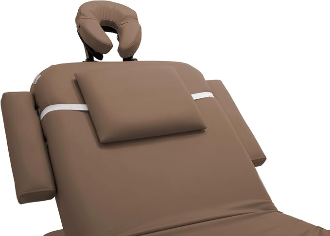 SKINACT Milo 3.0 Motor (with Independent Leg Adjustment) Electric Massage & Facial Bed/Table Sand top and Dark Brown Base