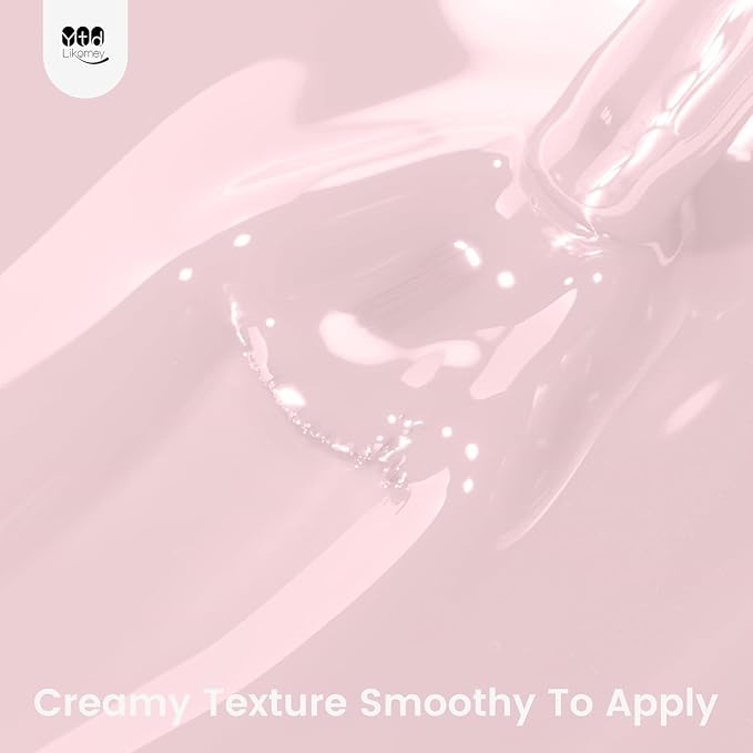 YTD Likomey Gel Nail Polish,15ml Creamy Barely Pink Soak Off UV Nails Gel,Salon Home DIY Nail Art Manicure and Pedicure Pastel Light Pink Gel Varnish,CS420