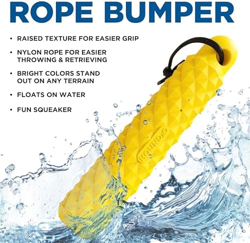 Rope Bumper Dog Toy - Floating Retriever Toy - Yellow Dog Bumper