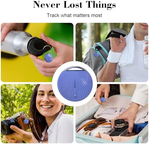 Air Tracker Tag, [MFi Certified] Smart Tag, Pet Bluetooth Tracker for Apple Find My, IP68 Waterproof,Replaceable Battery, Key Finder and Item Locator for Keys, Bags, Pets, Wallet-Blue