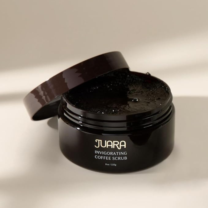 JUARA - Invigorating Coffee Scrub | Smooth Rough Skin | Body Exfoliator | Chocolate, Espresso Scent | Hydrating Polish | Rejuvenating Cleanse | Cruelty Free, Paraben, Sulfate Free, Vegetarian | 8 oz