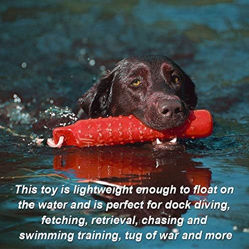 Dog Float Toy, Retriever Training Dummy, Floating Dog Toys for Water Fetch, Lightweight for Float on The Water Pool Fetch Rope, Interactive Pool Toy for Small to Large Dogs