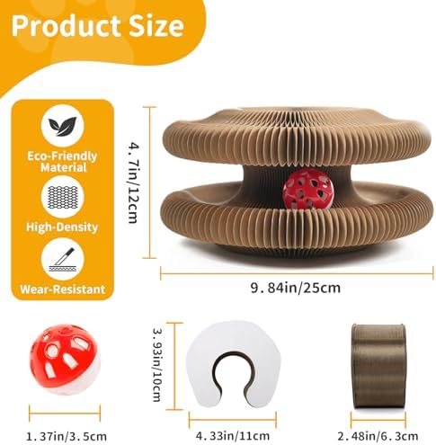 Magic Organ Cat Toy Foldable Cardboard Cat Scratcher, 1 Pack