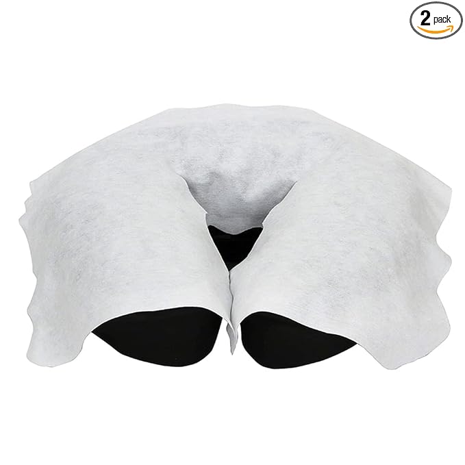 BodyMed Disposable Face Cradle Covers - 2 Pack of 100 Sheets - Medical-Grade, Ultra Soft, Luxurious, Non-Sticking Massage Face Covers/Headrest Covers for Massage Tables & Massage Chairs