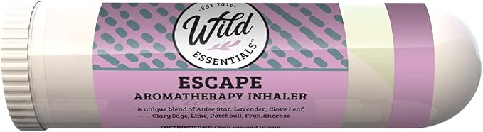 Wild Essentials 3 Pack of Escape Aromatherapy Nasal Inhalers Made with Premium Grade Essential Oils, Day Dream, Relaxation, Stress, Meditation,