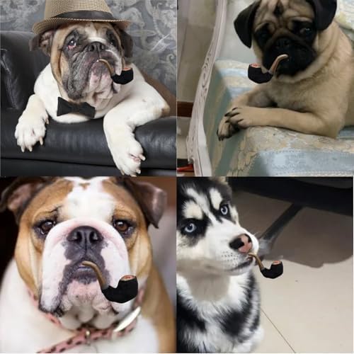 PetPhindU Squeaky Plush Dog Toy - Tobacco Pipe Pattern, Interactive, Soft, Durable, Cute, for Small & Medium Dogs