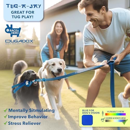Race&Herd Tug-A-Jay Tether Tug Outdoor Dog Toy — Bungee Tug Rope