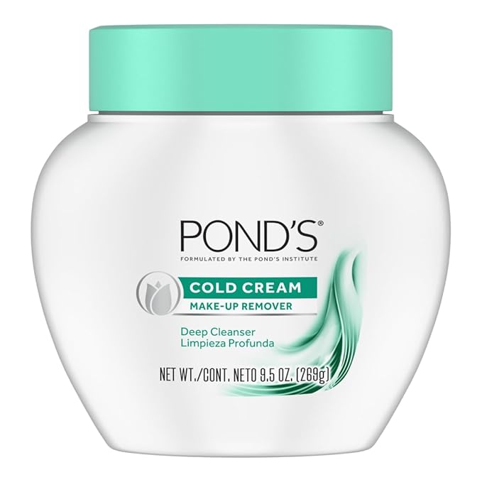 POND'S Cold Face Cream, Skin Care Facial Cleanser for All Skin Types, Deep Moisturizing Face Wash & Makeup Remover, 9.5 oz, 3 Pack