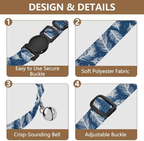 Feather Blue Easy to Wear Kitten Collar 2 Pack Soft Cat Collar